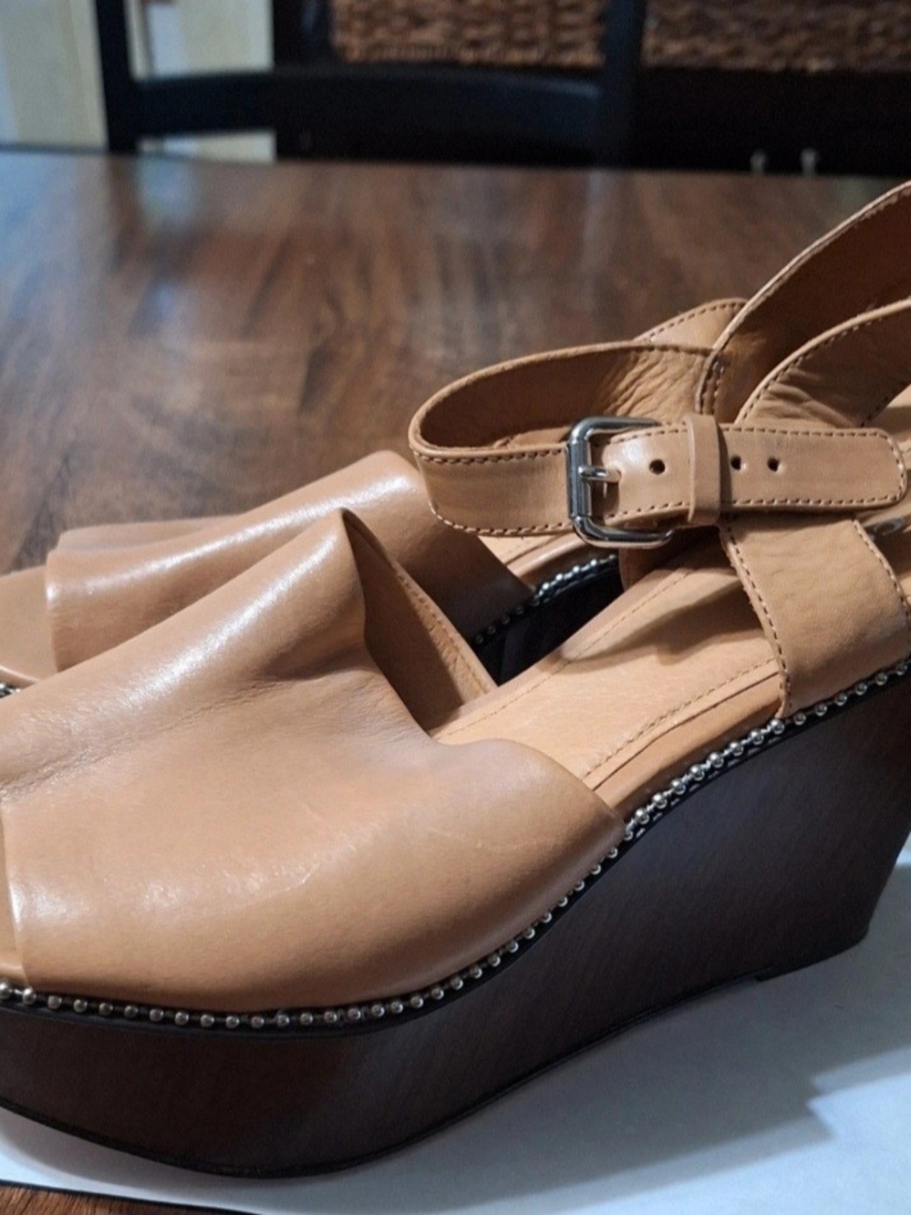 COACH Harla platform wedge sandals, size 9.5
